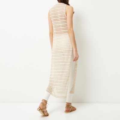 Beige pattern maxi dress